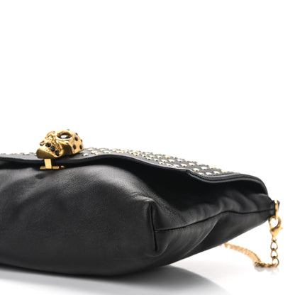 Alexander McQueen Calfskin Studded Skull Bag Black 10 of 11