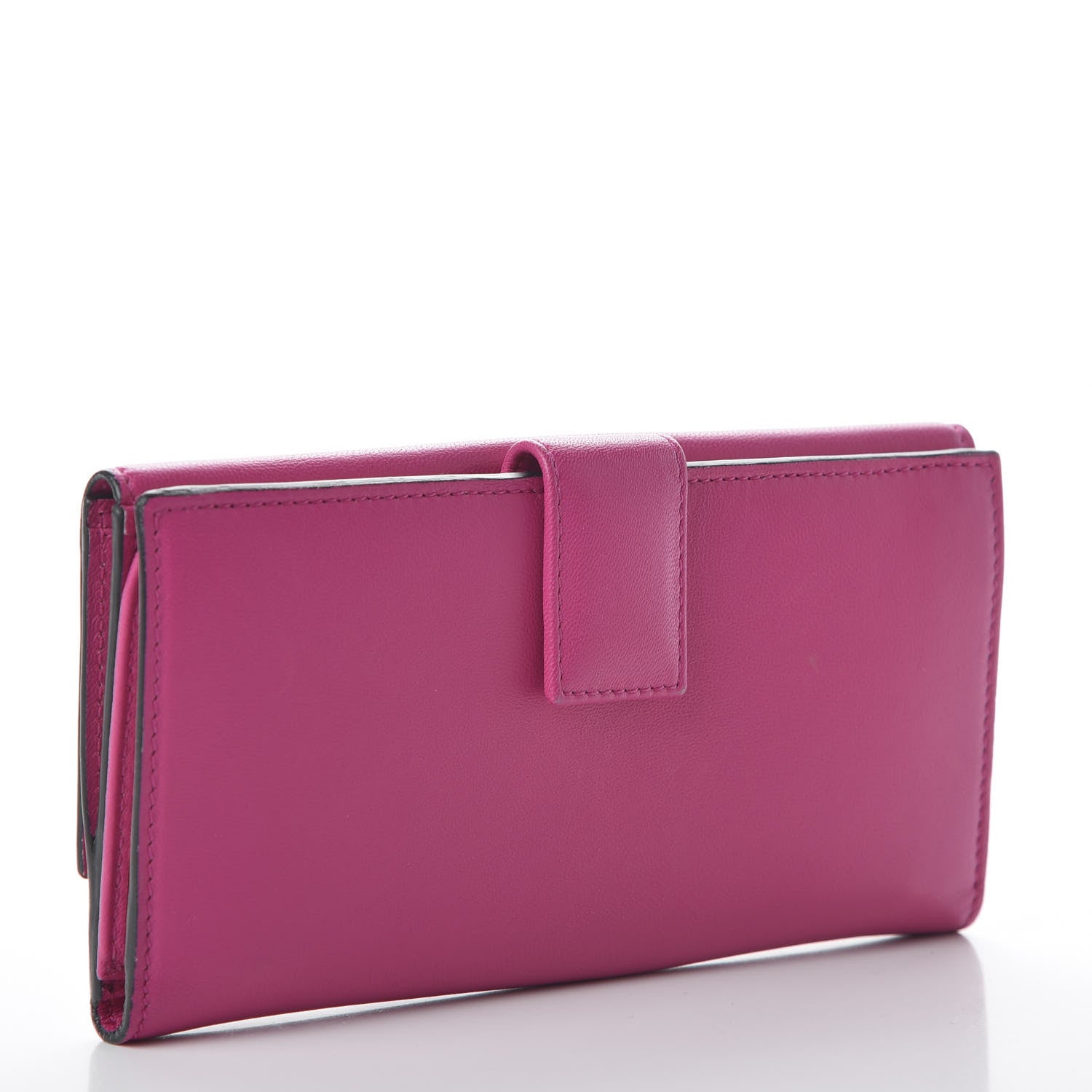 Alexander McQueen Calfskin Skull Continental Wallet Bouganville 3 of 9