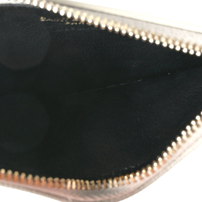 Saint Laurent Grain De Poudre Matelasse Chevron Monogram Fragments Zippered Card Case Crema Soft 5 of 7