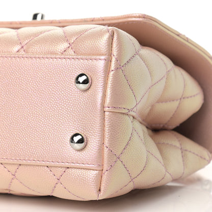 Chanel Iridescent Caviar Quilted Mini Coco Handle Flap Pink 9 of 11