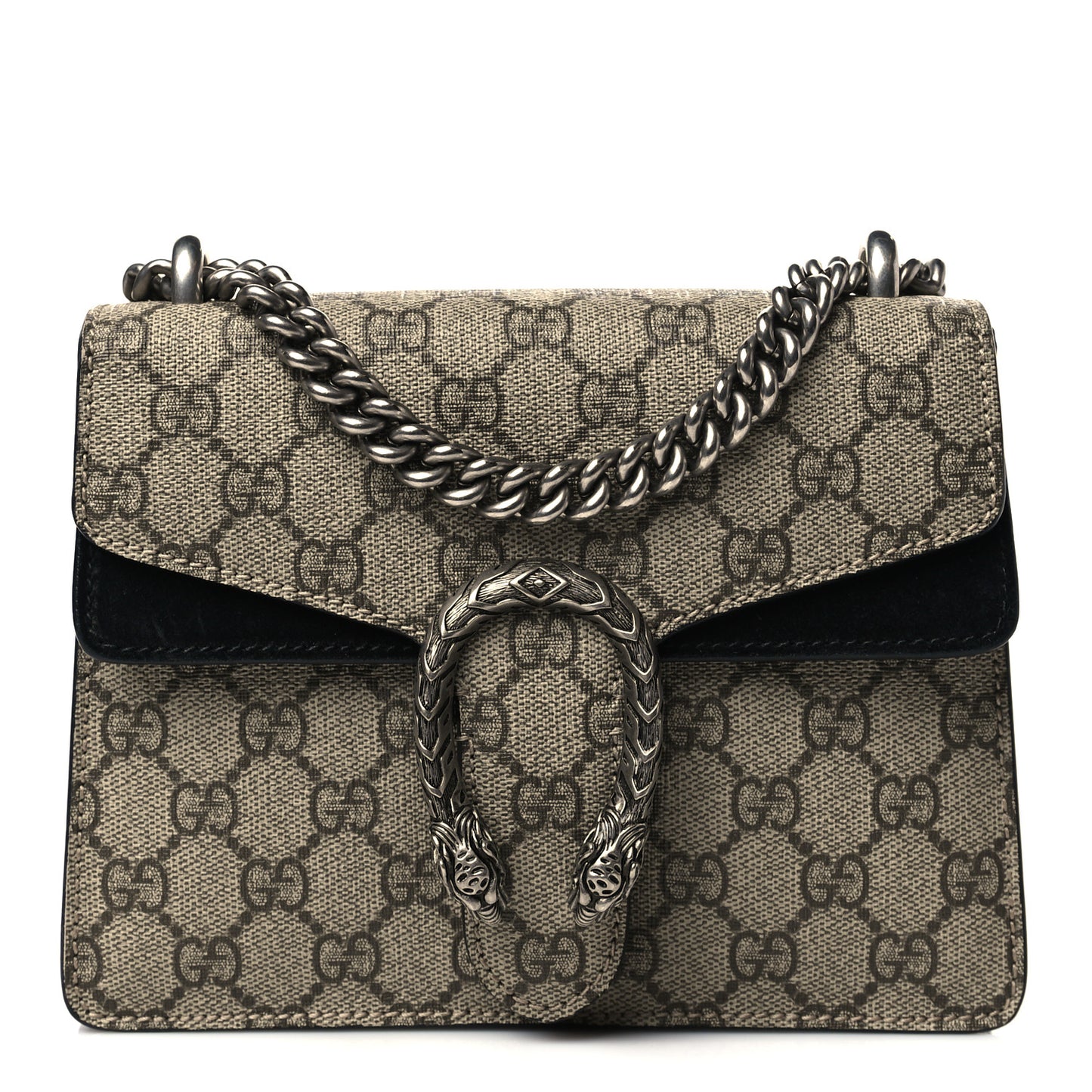 GG Supreme Monogram Mini Dionysus Shoulder Bag Black
