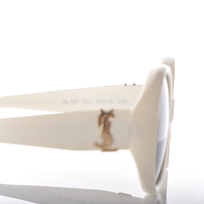 Saint Laurent Round SL M1 Sunglasses Ivory 5 of 9