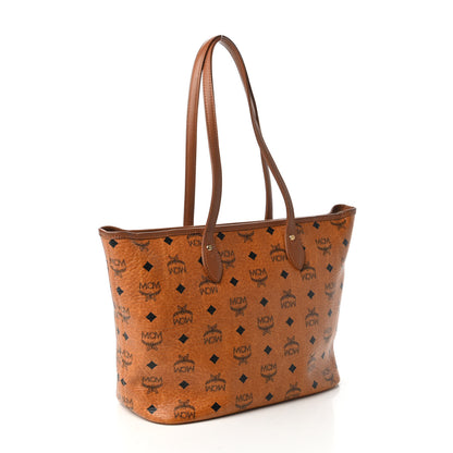 MCM Visetos Dog Bone Shopper Tote Cognac 3 of 9