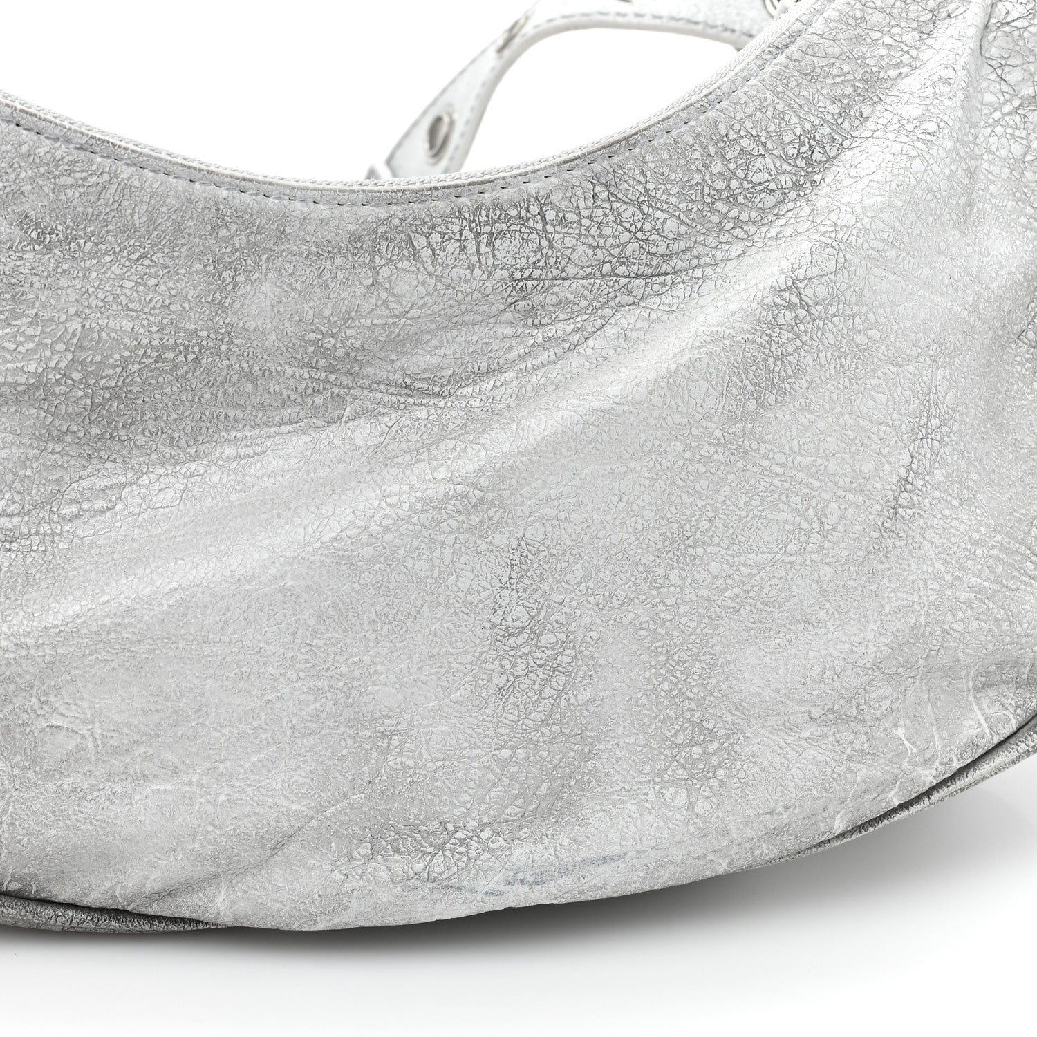 Balenciaga Agneau Arena Dirty Effect Le Cagole Shoulder Bag XS Optic White 10 of 12
