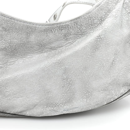 Balenciaga Agneau Arena Dirty Effect Le Cagole Shoulder Bag XS Optic White 10 of 12