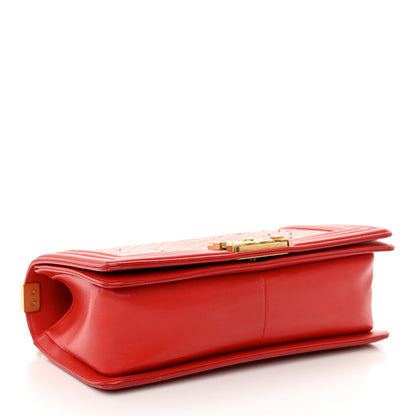 Chanel Snakeskin Medium Boy Flap Red 4 of 15