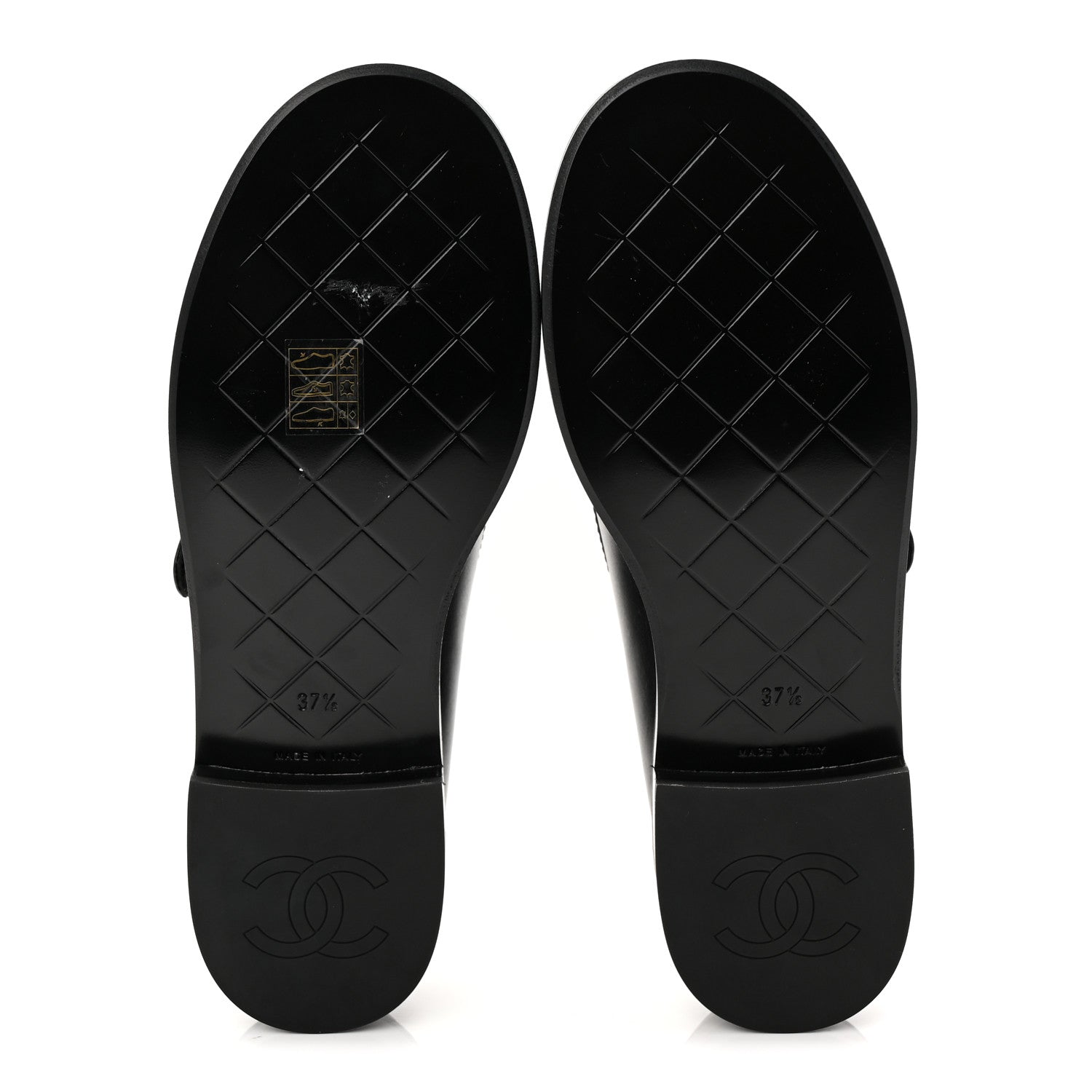 Chanel Calfskin CC Turnlock Moccasin Loafers 37.5 Black 6 of 10