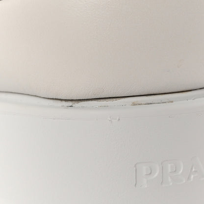 Prada Nappa Soft Metal Triangle Logo Padded Monolith 55mm Sneakers 39.5 White 12 of 20