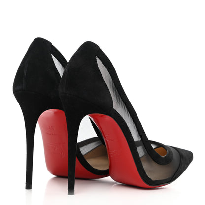 Christian Louboutin Veau Velours Rete Galativi 100 Pumps 37 Black 4 of 8