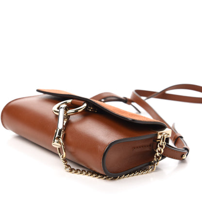 Chloe Suede Calfskin Mini Faye Shoulder Bag Tobacco 7 of 12