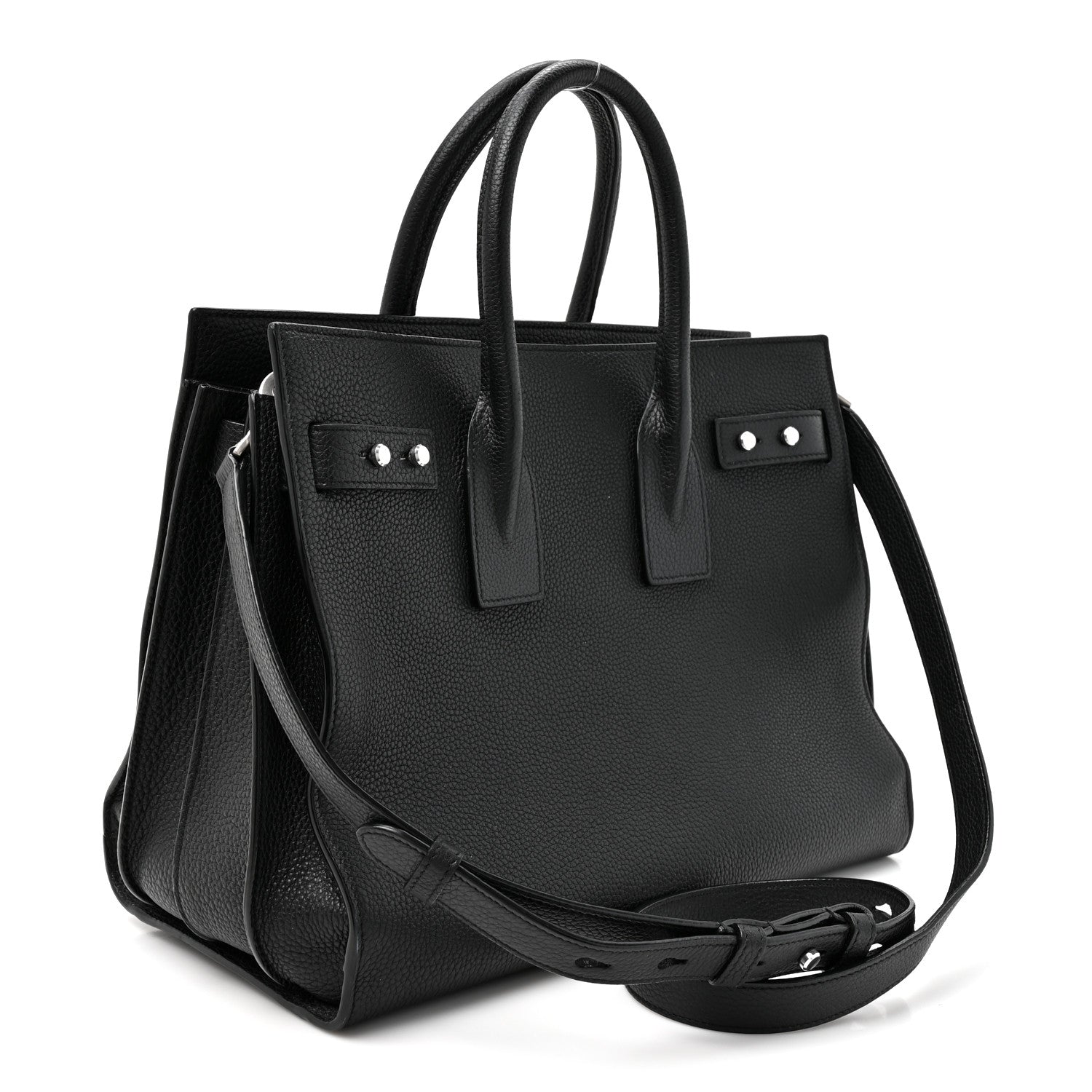 Saint Laurent Grained Calfskin Small Supple Sac De Jour Black 3 of 12