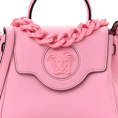 Versace Grained Calfskin Small La Medusa Top Handle Bag Pink 7 of 10