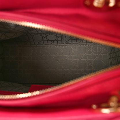 Christian Dior Lambskin Cannage Medium Lady Dior Fuchsia 5 of 13