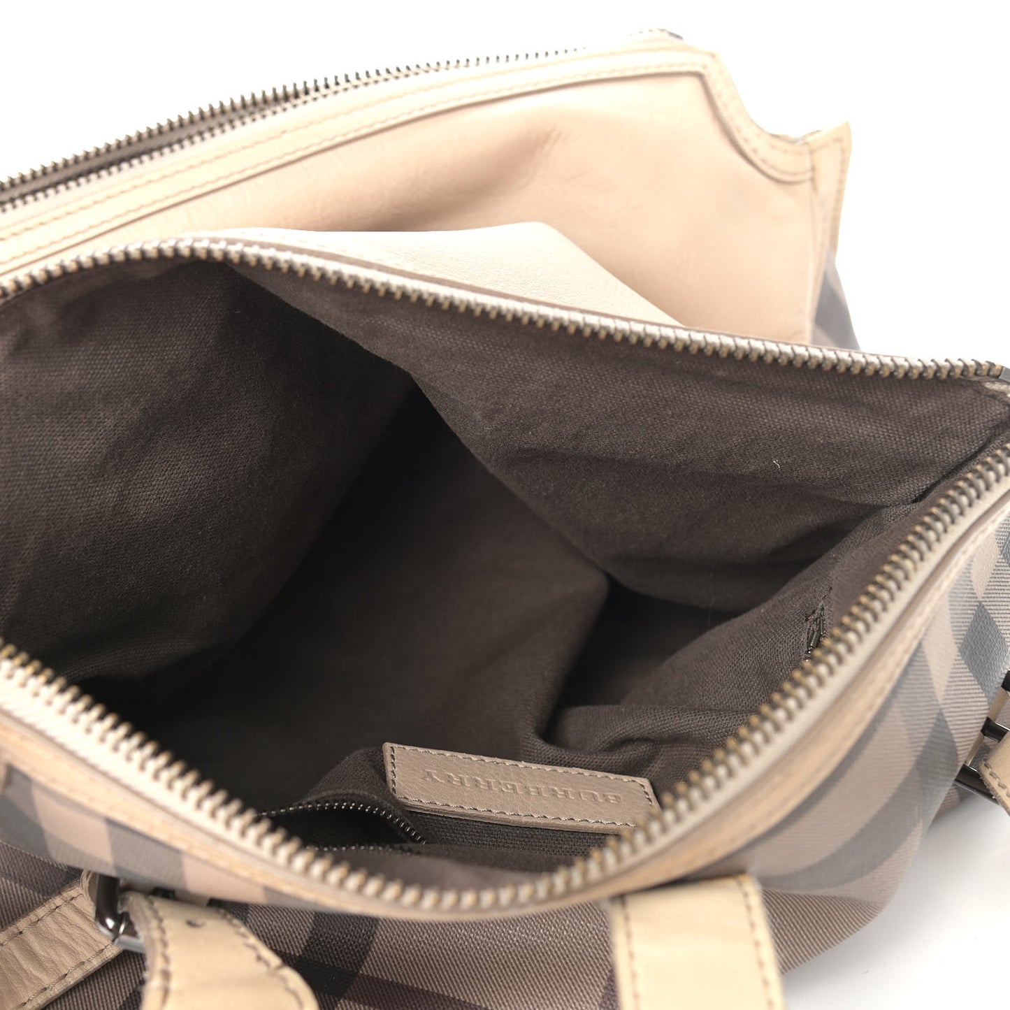 Smoked Check Satchel Trench