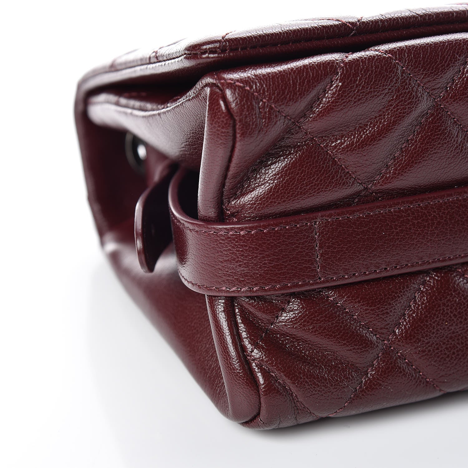 Chanel Goatskin Quilted Medium City Rock Flap Burgundy 5 of 10