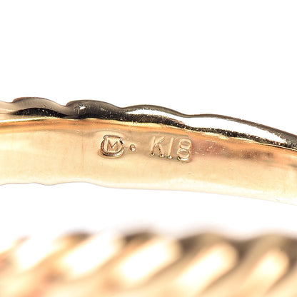 Mikimoto 18K Yellow Gold Akoya Pearl 4.5mm Charm Ring 50 5.25 5 of 5