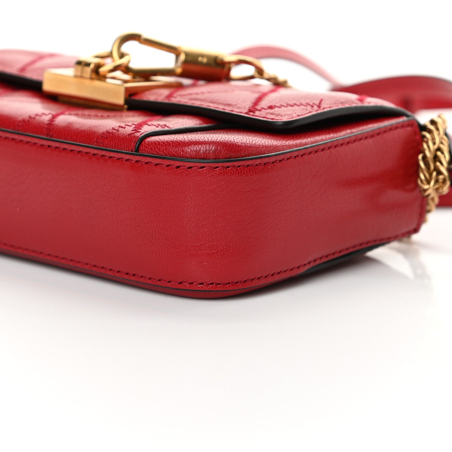Givenchy Goatskin Quilted GV3 Mini Pocket Convertible Bag Vermillon 10 of 15