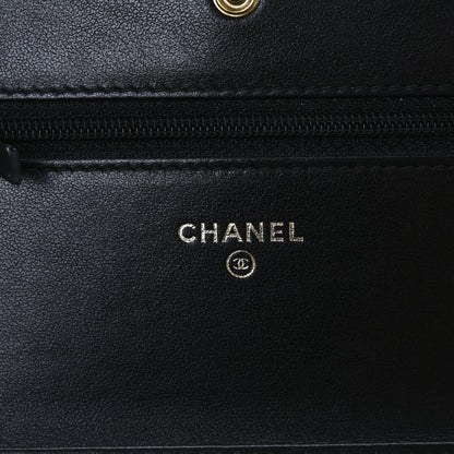 Chanel Caviar Quilted CC Filigree Wallet On Chain WOC Black 6 of 12