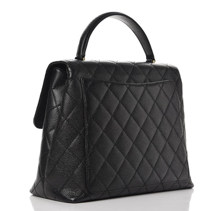 Chanel Caviar Quilted Jumbo Kelly Flap Black 3 of 9