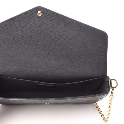 Louis Vuitton Empreinte Pochette Felicie Chain Wallet Black 5 of 9