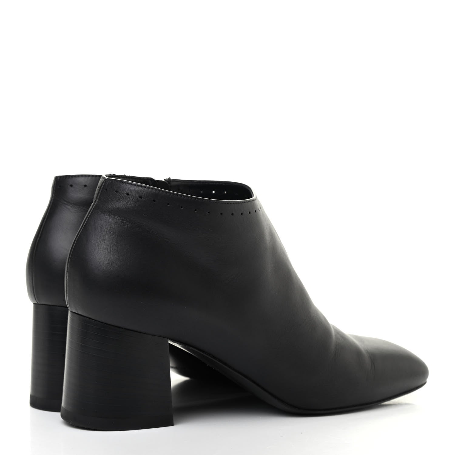 Hermes Calfskin Perforated Womens Booties 40 Black 4 of 10
