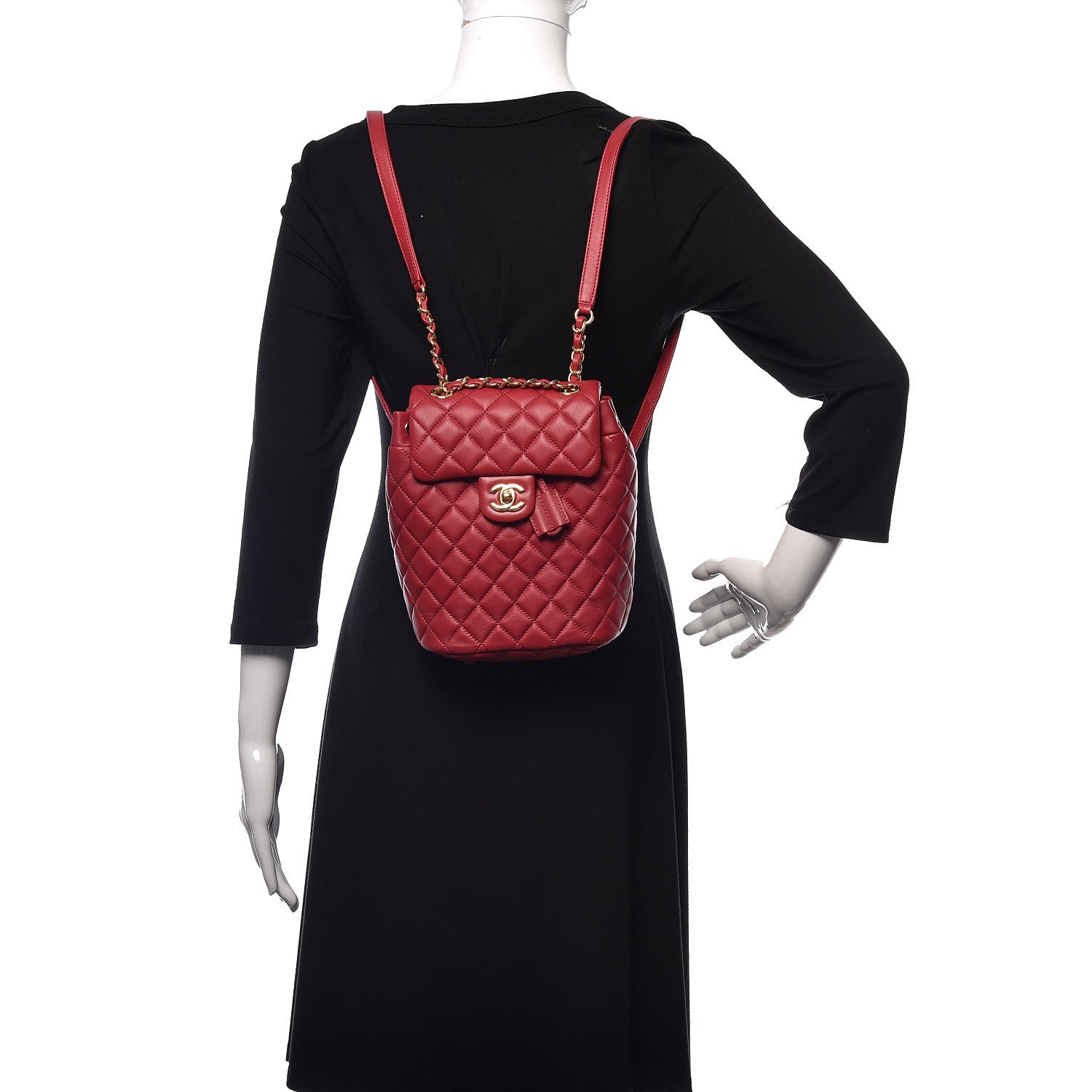 Chanel Calfskin Quilted Mini Urban Spirit Backpack Red 2 of 12