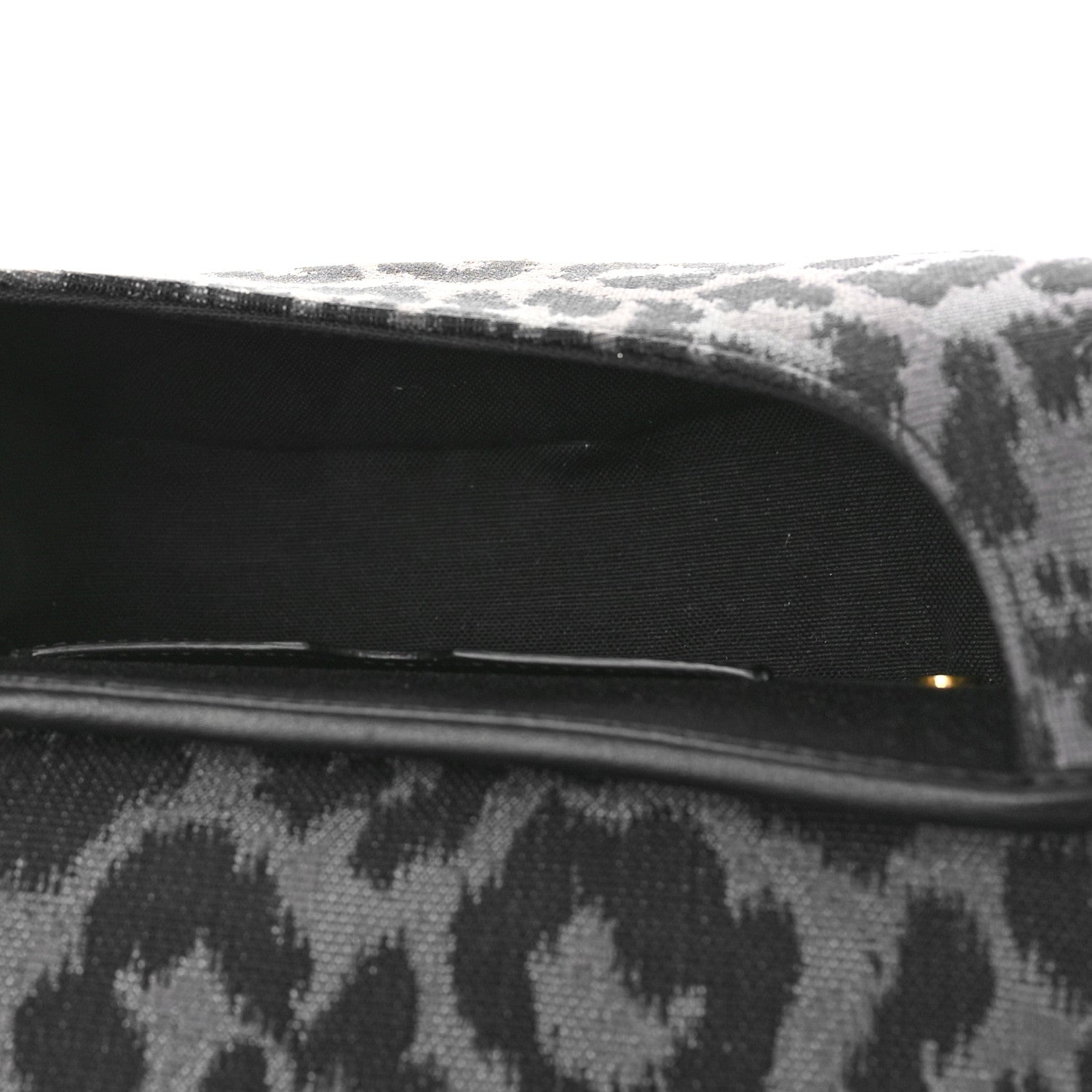 Christian Dior Canvas Mizza Embroidered Medium Bobby Flap Grey Black 5 of 8