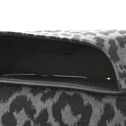 Christian Dior Canvas Mizza Embroidered Medium Bobby Flap Grey Black 5 of 8