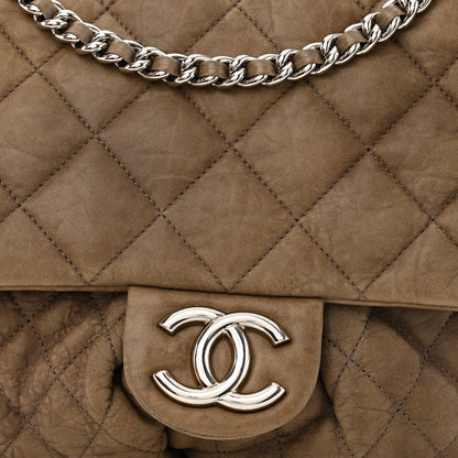 Chanel Washed Lambskin Quilted Large Chain Around Messenger Taupe 8 of 10