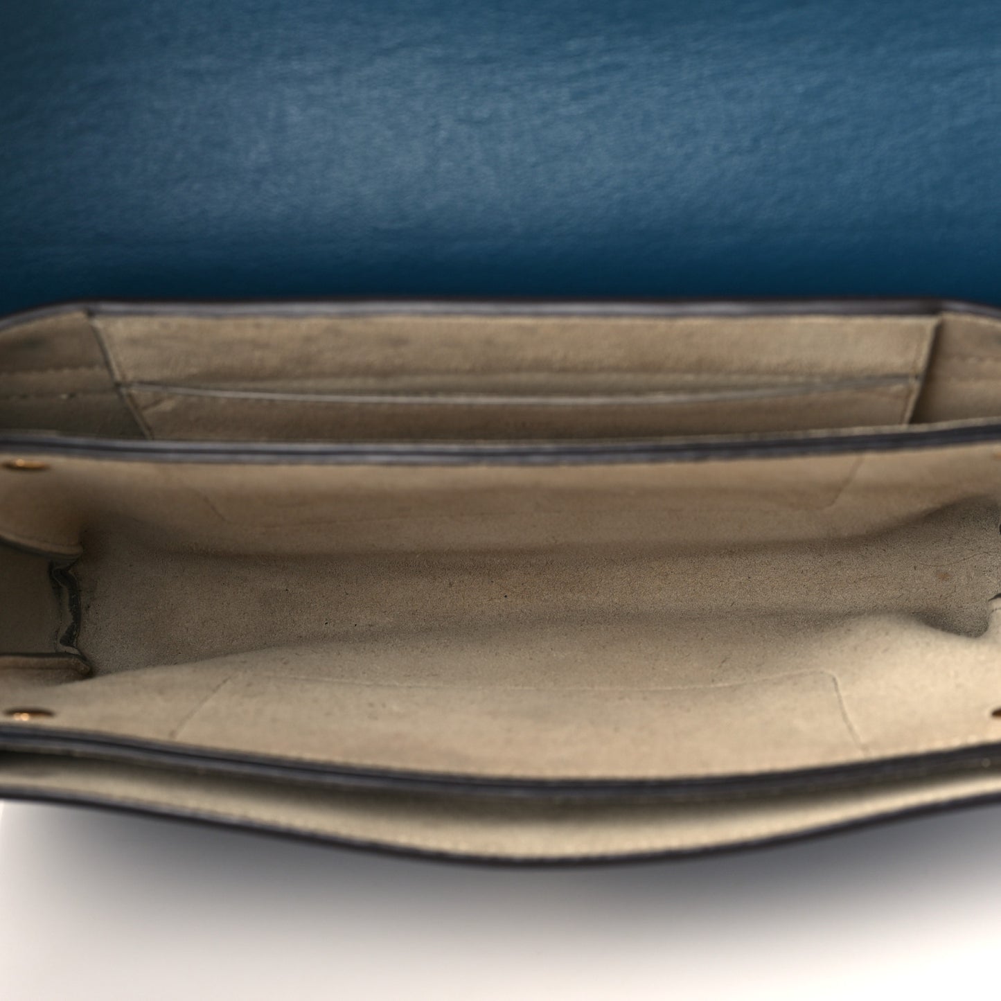 Suede Calfskin Small Faye Shoulder Bag Majolica Blue