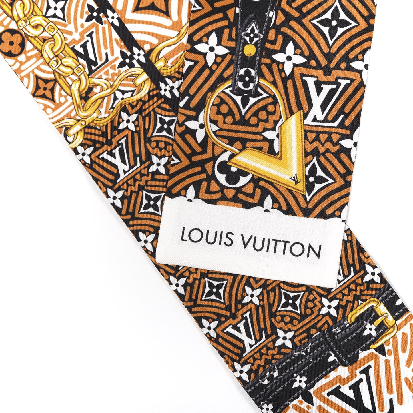 Silk Monogram Crafty Confidential Bandeau Caramel