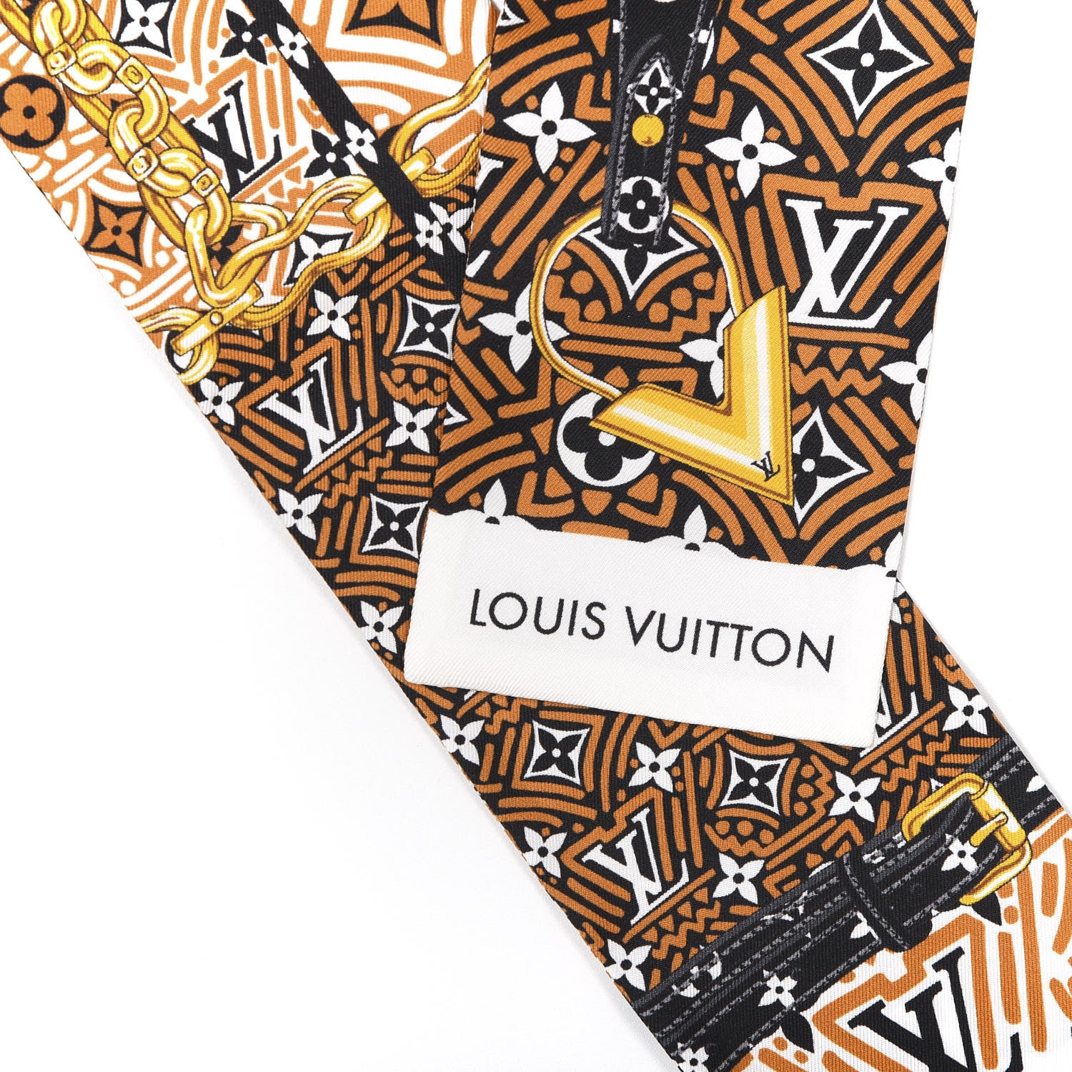 Louis Vuitton Silk Monogram Crafty Confidential Bandeau Caramel 2 of 5