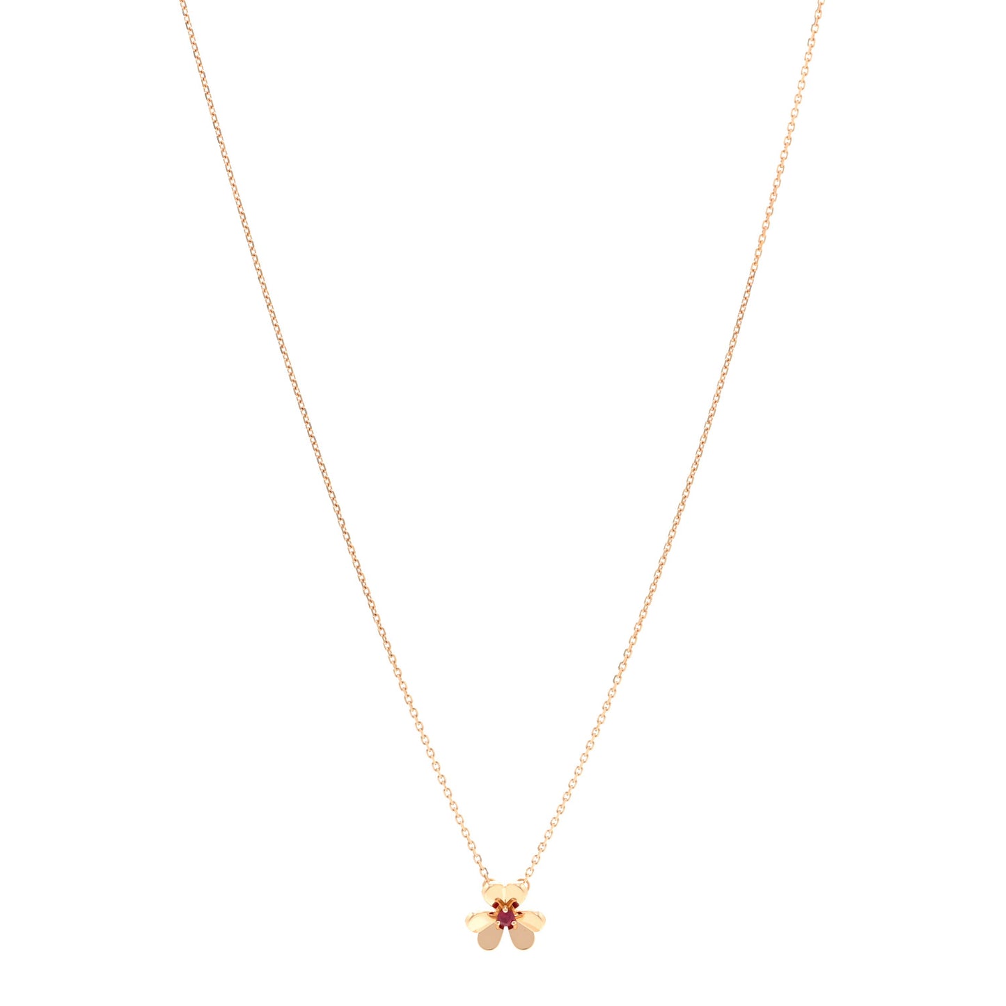 18K Rose Gold Ruby Mini Frivole Pendant Necklace