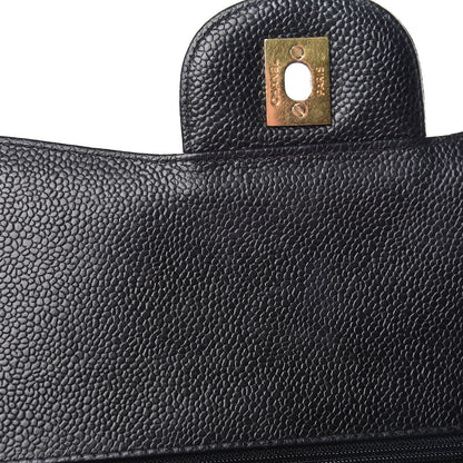 Chanel Caviar Quilted Jumbo Double Flap Black 15 of 24