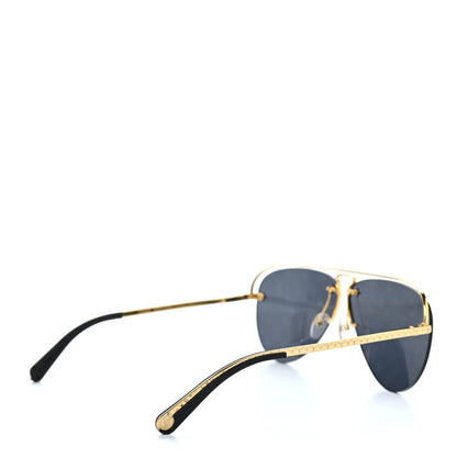 Louis Vuitton Metal Monogram Grease Sunglasses Z1172W Gold 4 of 9