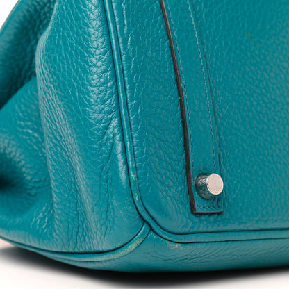 Hermes Taurillon Clemence Birkin 30 Bleu Izmir 33 of 36