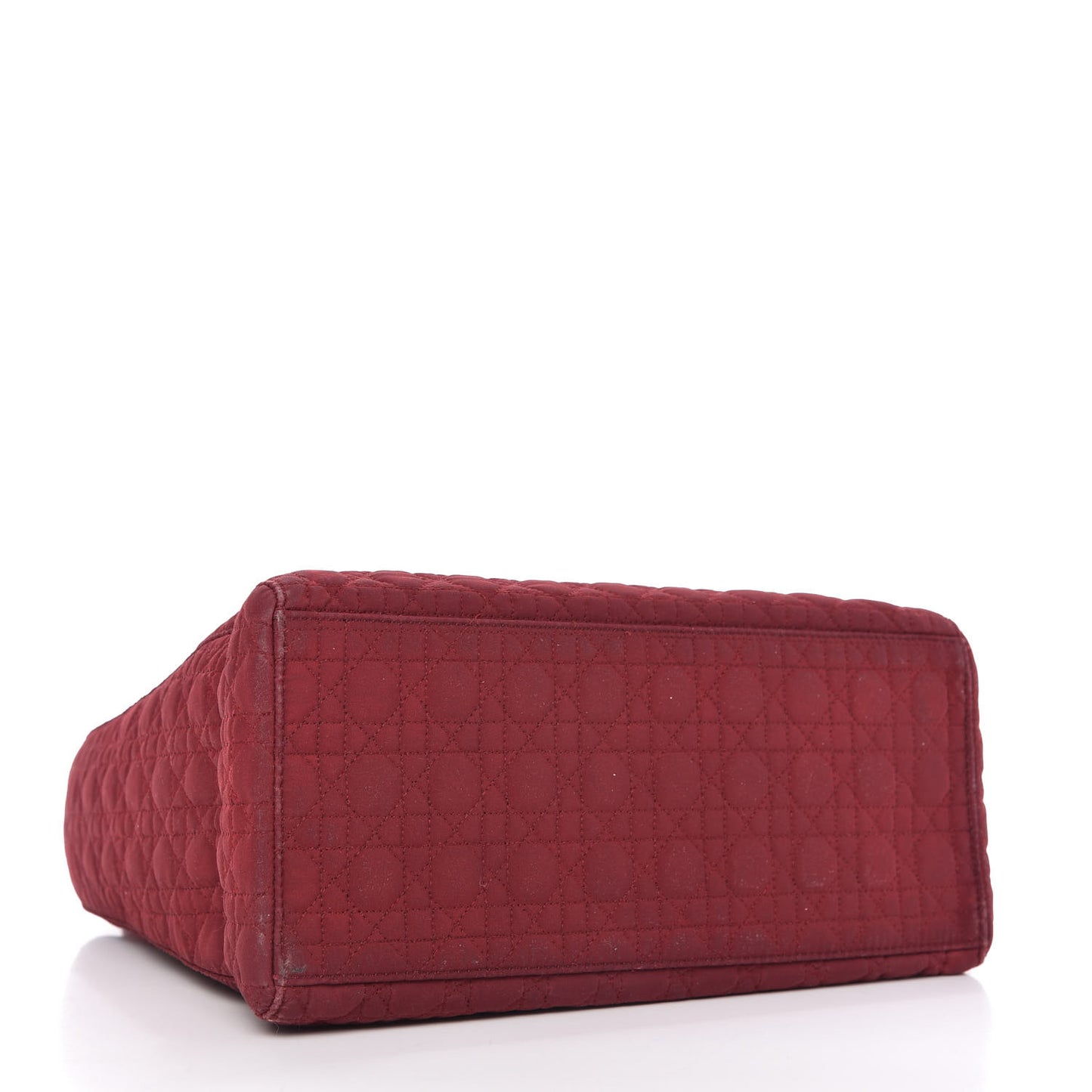 Nylon Cannage Medium Lady Dior Red