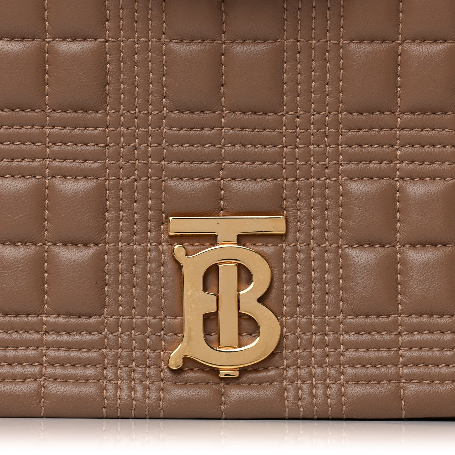 Lambskin Quilted Medium Lola Bag Camel