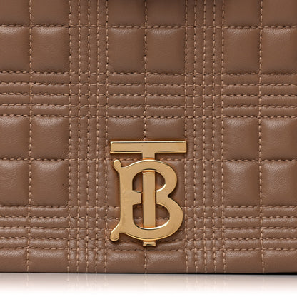 Burberry Lambskin Quilted Medium Lola Bag Camel 11 of 11