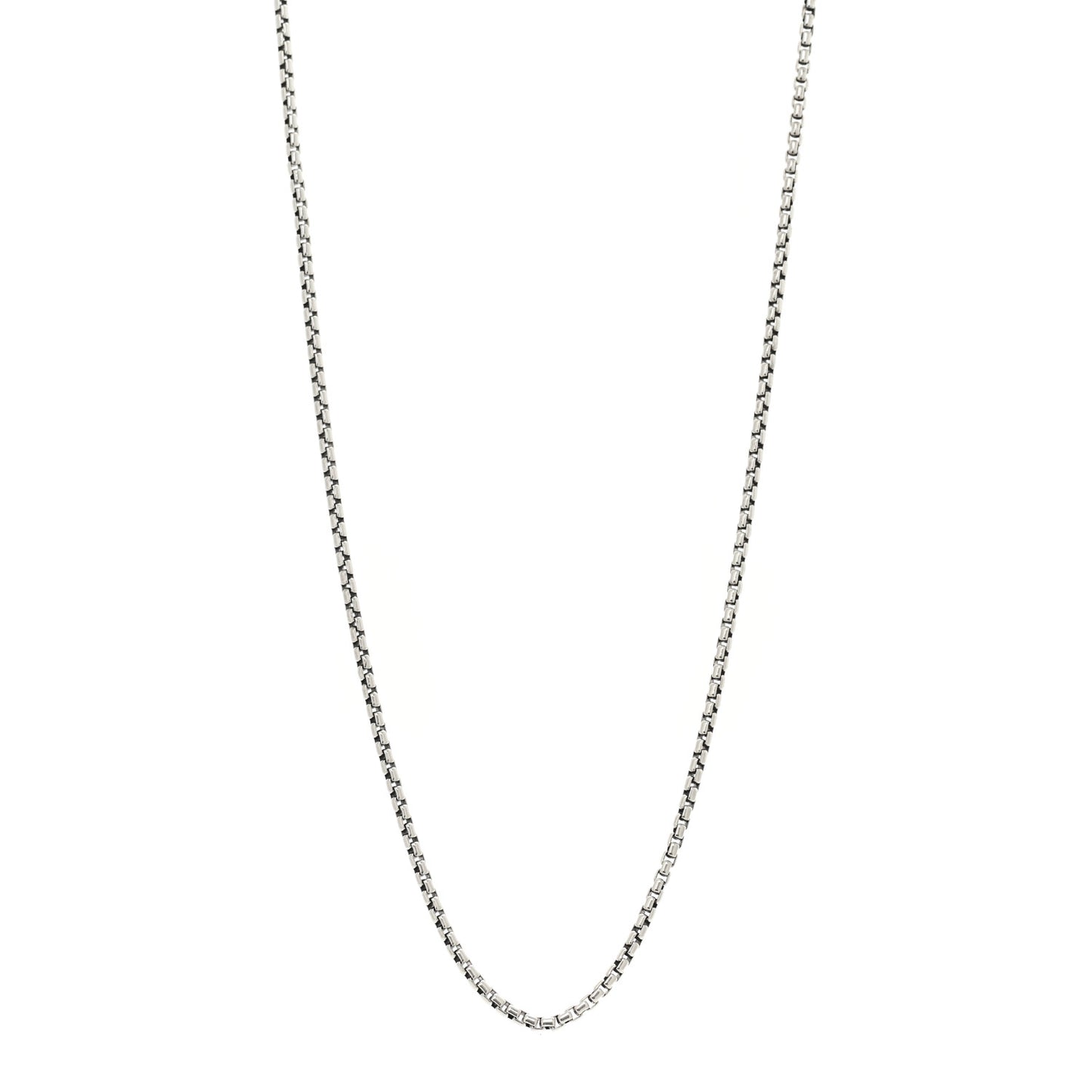 Sterling Silver 2.7mm Small Box Chain Necklace 24"