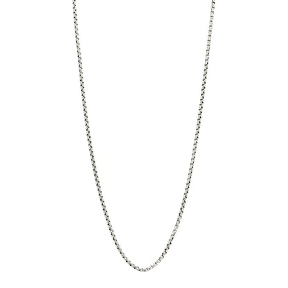David Yurman Sterling Silver 2.7mm Small Box Chain Necklace 24" 1 of 5