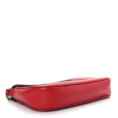 Gucci Pebbled Calfskin Medium Soho Flap Crossbody Vibrant Red 4 of 9