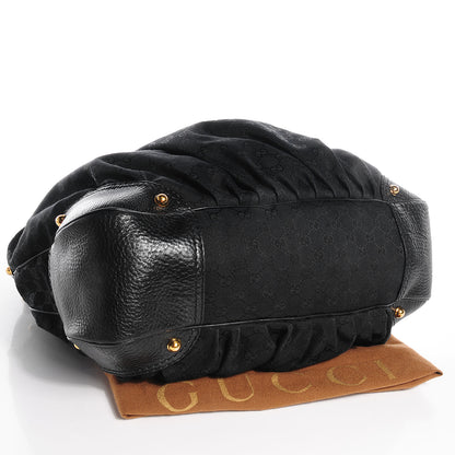 Gucci Monogram Large Jockey Hobo Black 4 of 7