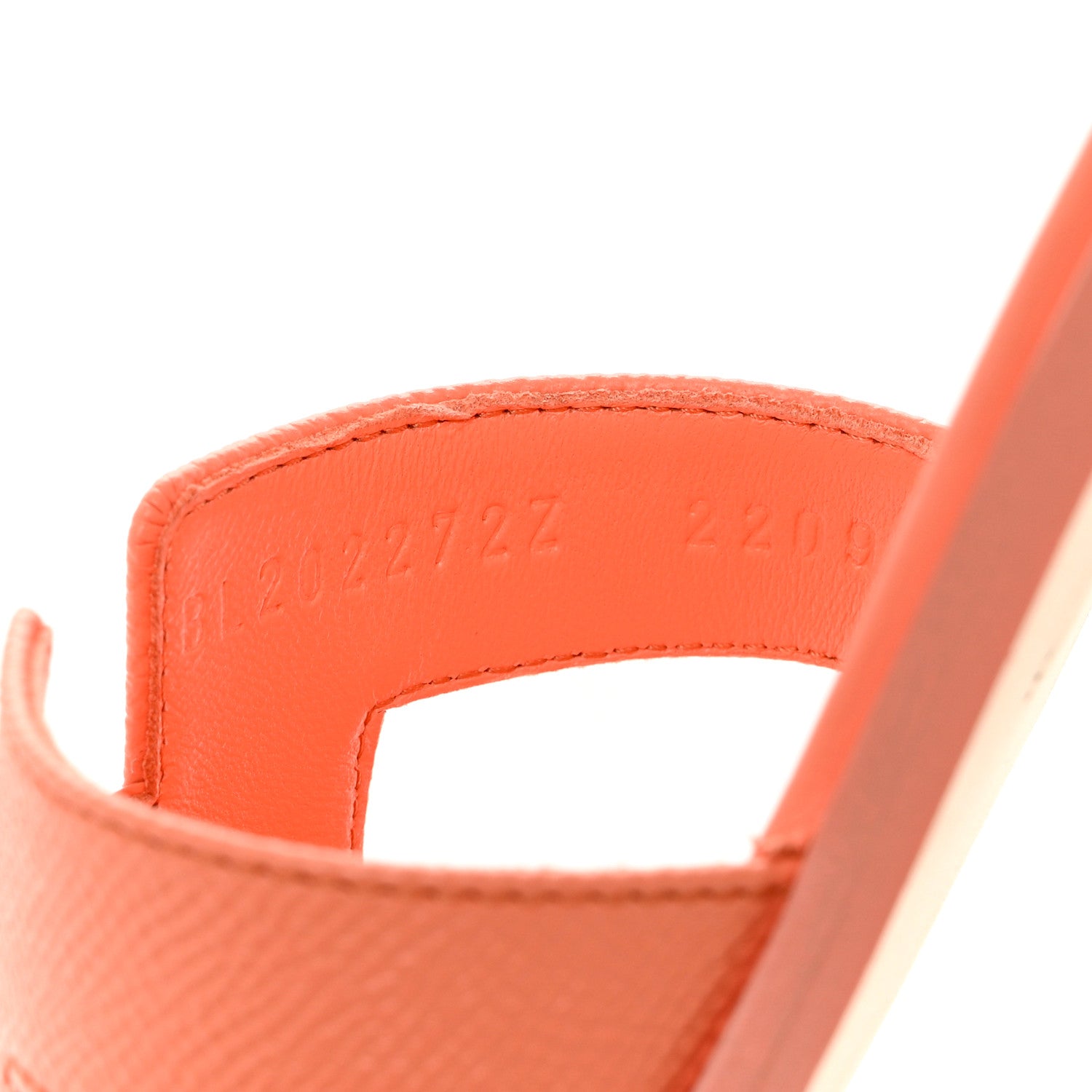 Hermes Epsom Oran Sandals 38.5 Orange Joey 6 of 9