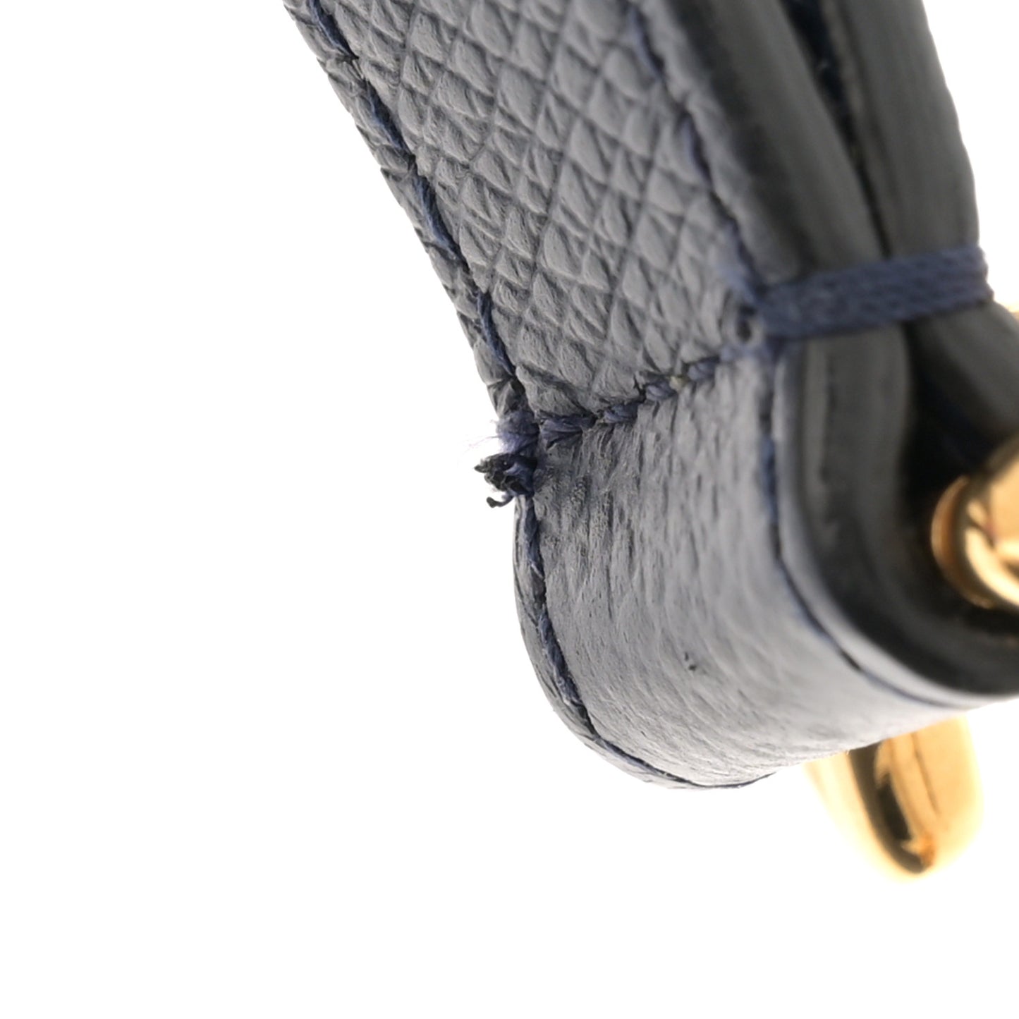 Grained Calfskin Saddle Bag Navy