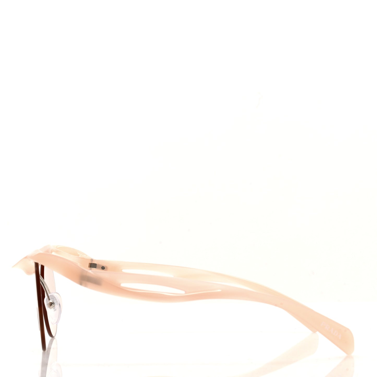 Metal Runway Sculpted Sunglasses Peach