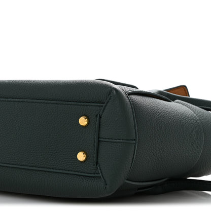 Bottega Veneta Grained Calfskin Maxi Intrecciato Small Arco Pine Green 9 of 12