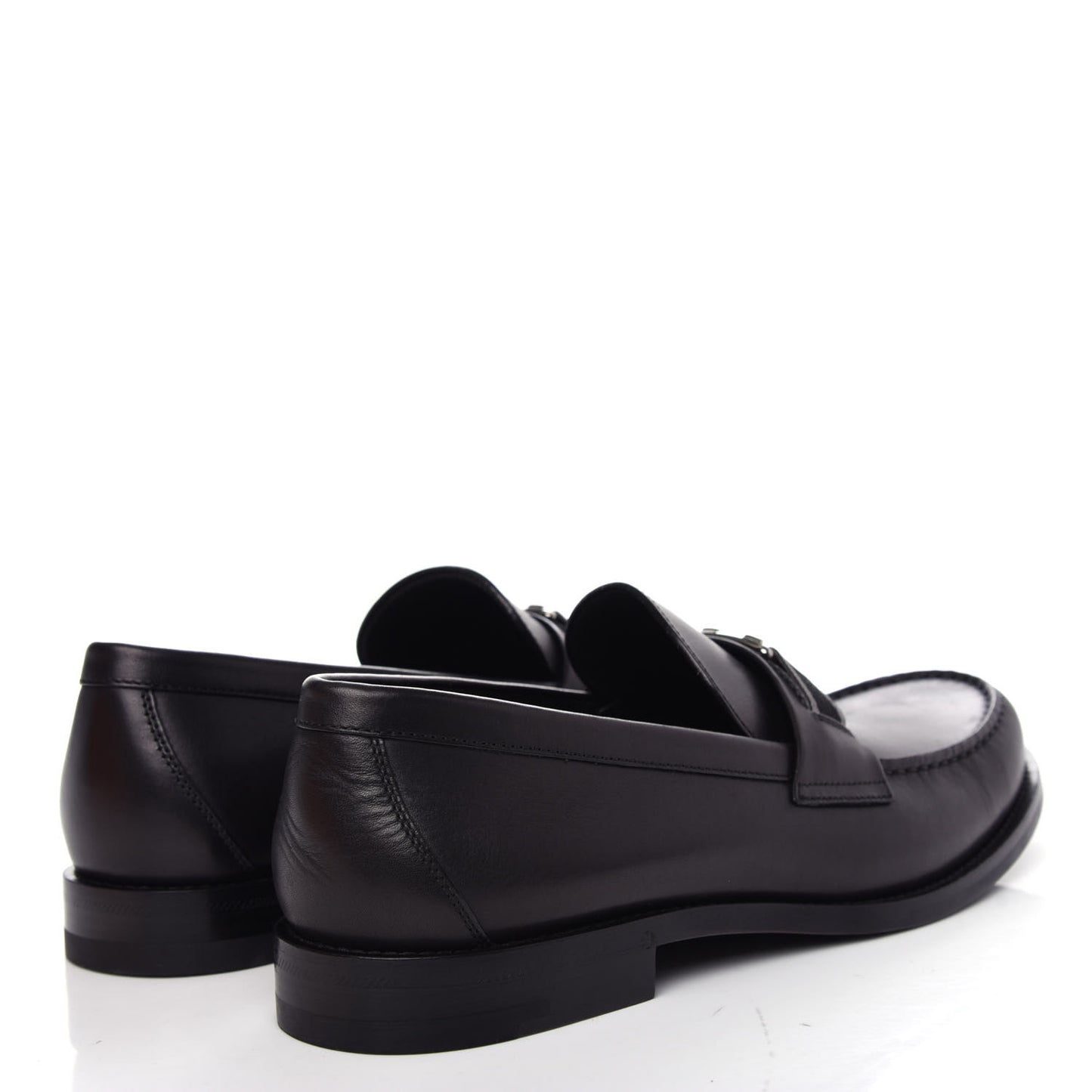 Calfskin Mens Loafers 9.5 Black