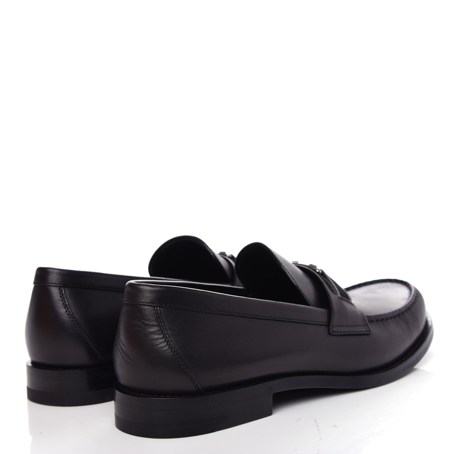 Louis Vuitton Calfskin Mens Loafers 9.5 Black 4 of 11