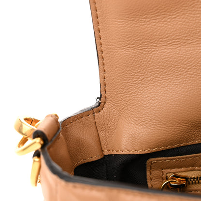 Fendi Nappa FF 1974 Embossed Baguette Miele Scuro 12 of 13